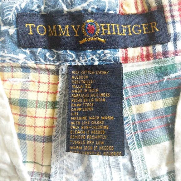 Vintage Tommy Hilfiger Plaid Patchwork Shorts - Picture 3 of 10